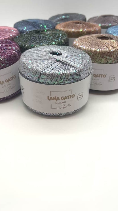 Paillettes Gradient ÉCLAIR, LIMITED 125-Year Anniversary Edition, Luxury Italian Yarn by Lana Gatto, Fine Weight, 130m/25g (142y/0.88oz)
