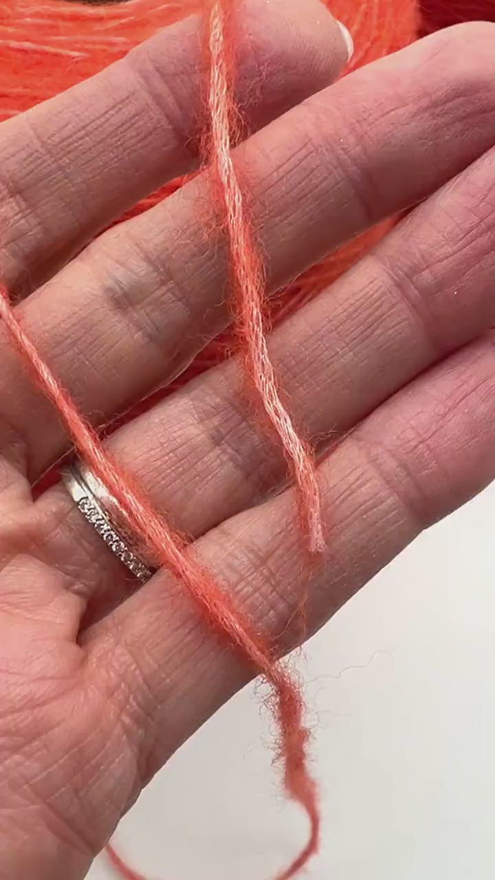 filpucci baby tinto baby alpaca cable yarn italy
luxury fluffy alpaca sport yarn 450m 100g
orange baby alpaca merino cable yarn close up
soft airy cable yarn for sweaters scarves shawls
italian alpaca yarn balls or cones