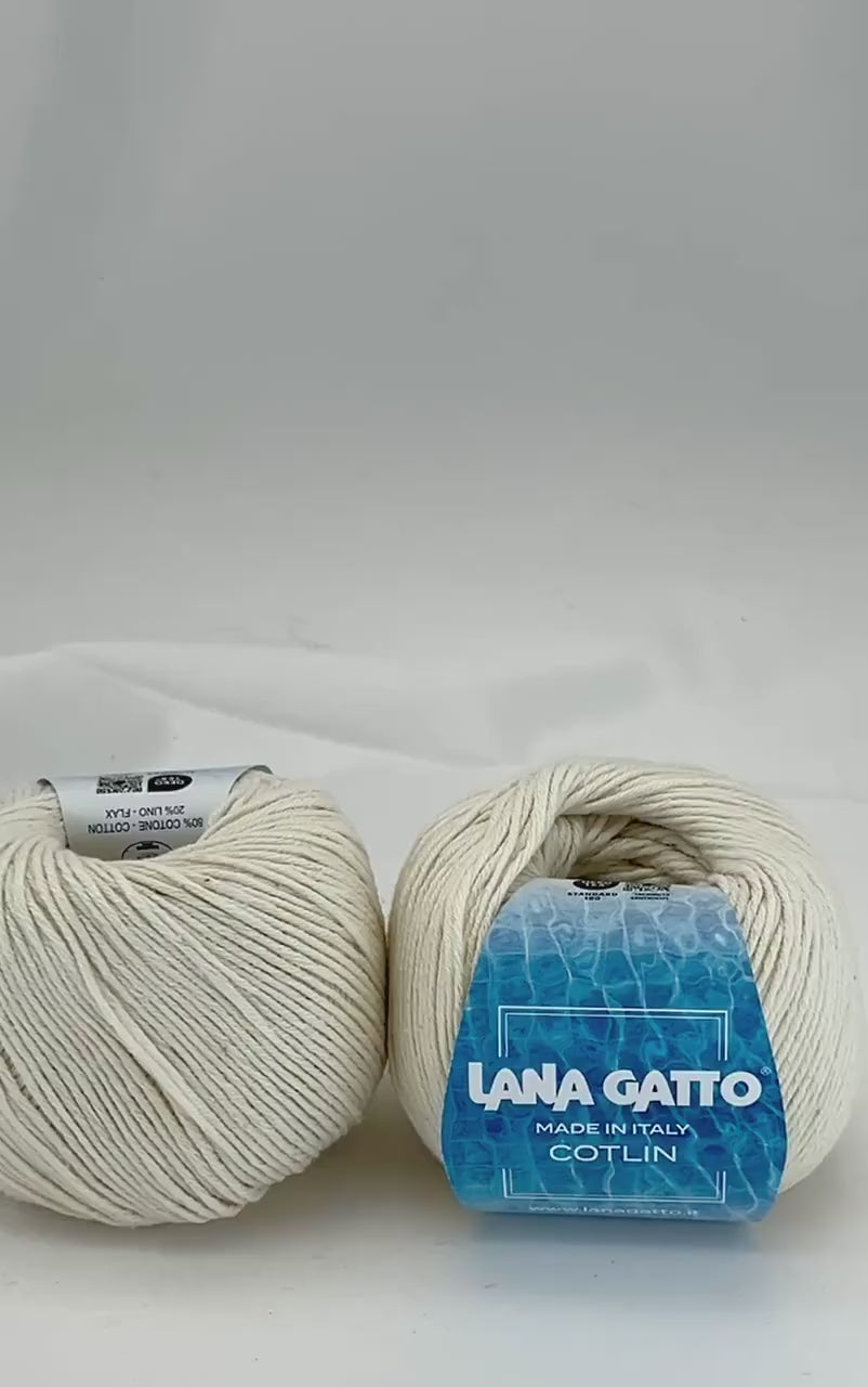 Lana Gatto COTLIN cotton linen yarn made in Italy