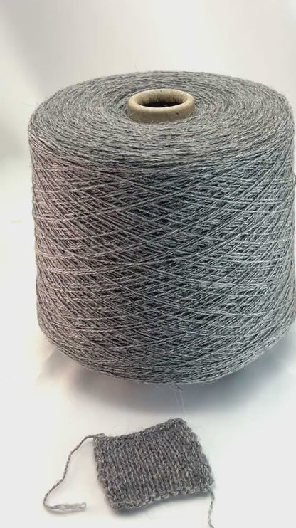 PROFILIO CASHAIR cashmere camel hair yarn in Grey Melange, Italian lace weight yarn for sweaters, cardigans, shawls, and luxury knitwear.