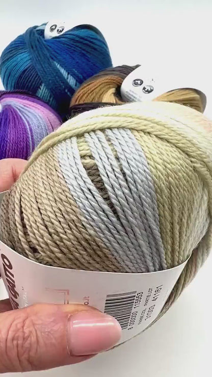 Cashmere Merino Yarn, Lana Gatto VIP PRINT Colors, Italian Luxury Yarn, 200m/50g (218y/1.72oz)