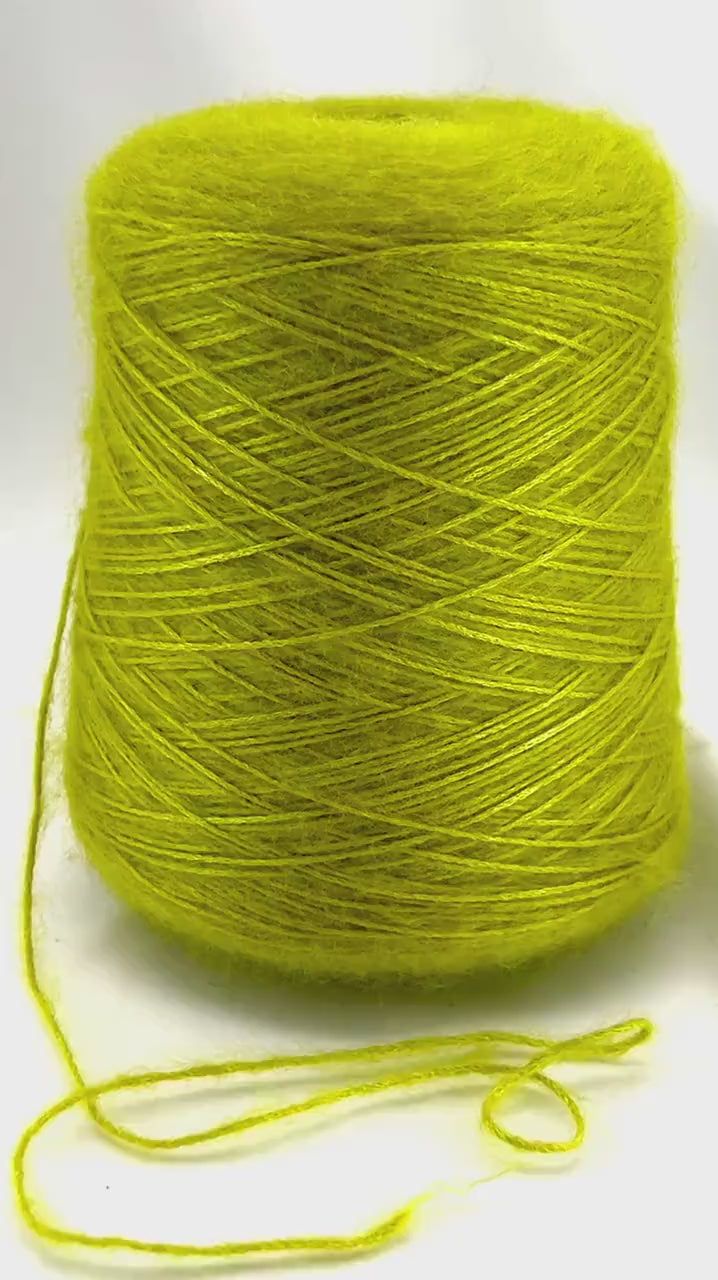 Cone yarn silk mohair blend for knitting and weaving