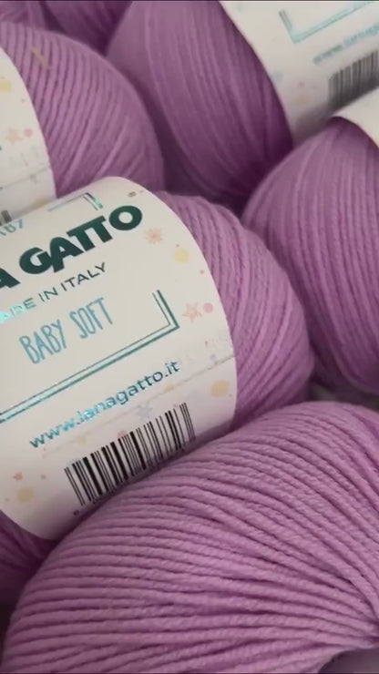 lana gatto baby soft print merino yarn italy aloe vera
soft baby yarn extrafine merino solids and prints 170m 50g
luxury italian baby yarn lana gatto soft merino knitting yarn
gentle merino yarn for baby garments and soft knitwear
lana gatto baby soft yarn texture close up
