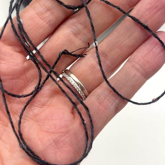 Professional grade RiGo STELLATO sport weight yarn from iDOKNiT, featuring a sophisticated 60% Italian cotton base with 2mm integrated paillettes. This authentic Italian-made yarn is curated by iDOKNiT to provide a refined shimmer and luxury finish for elegant, high-performance knitting projects.