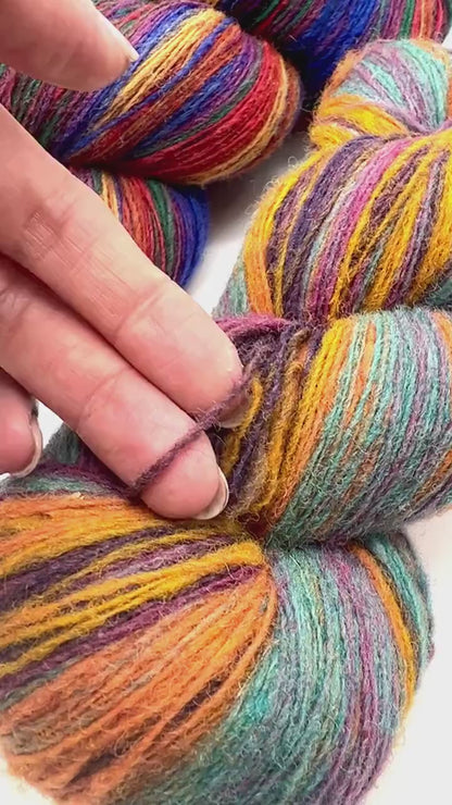 Dundaga 6.1 Merino Wool Yarn, Aailable in Skeins and Cakes, Fingering/Socks Weight Single Ply, 460m/100g (503y/3.52oz)