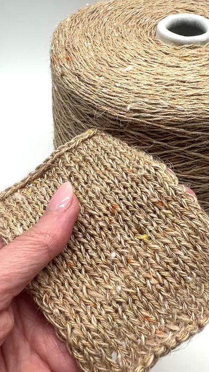 Hemp Viscose Yarn, HEMP TWEED, Luxury Italian Yarn by RiGo, Available in Balls or Cones, DK Weight, 240m/100g (262y/3.52oz)