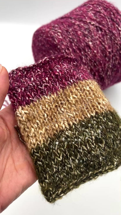 LINEAPIU TACOS Italian cotton linen wool blend DK weight irregular slub fantasy textured yarn on cone for knitting crochet and weaving from iDOKNiT