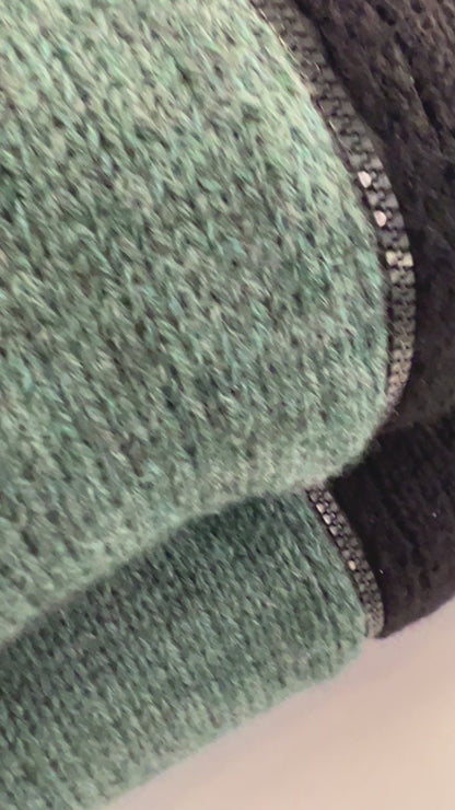 LOVE ACTUALLY Movie–Inspired Multicolor Full-Zip Turtleneck Cardigan, Handmade Custom Knit Sweater, Vintage-Style Made-to-Order Gift