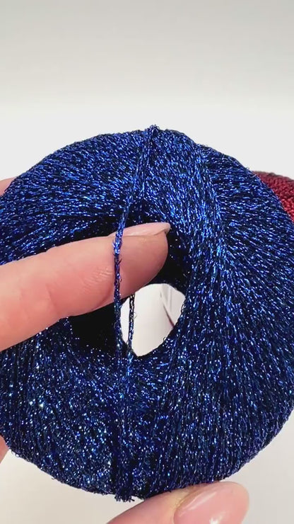 Sparkling Lurex Yarn, NEW GLITTER, Luxury Edition By Lana Gatto, Italy, Can Be Knitted on Its Own, 300m/25g (328y/0.88oz)
