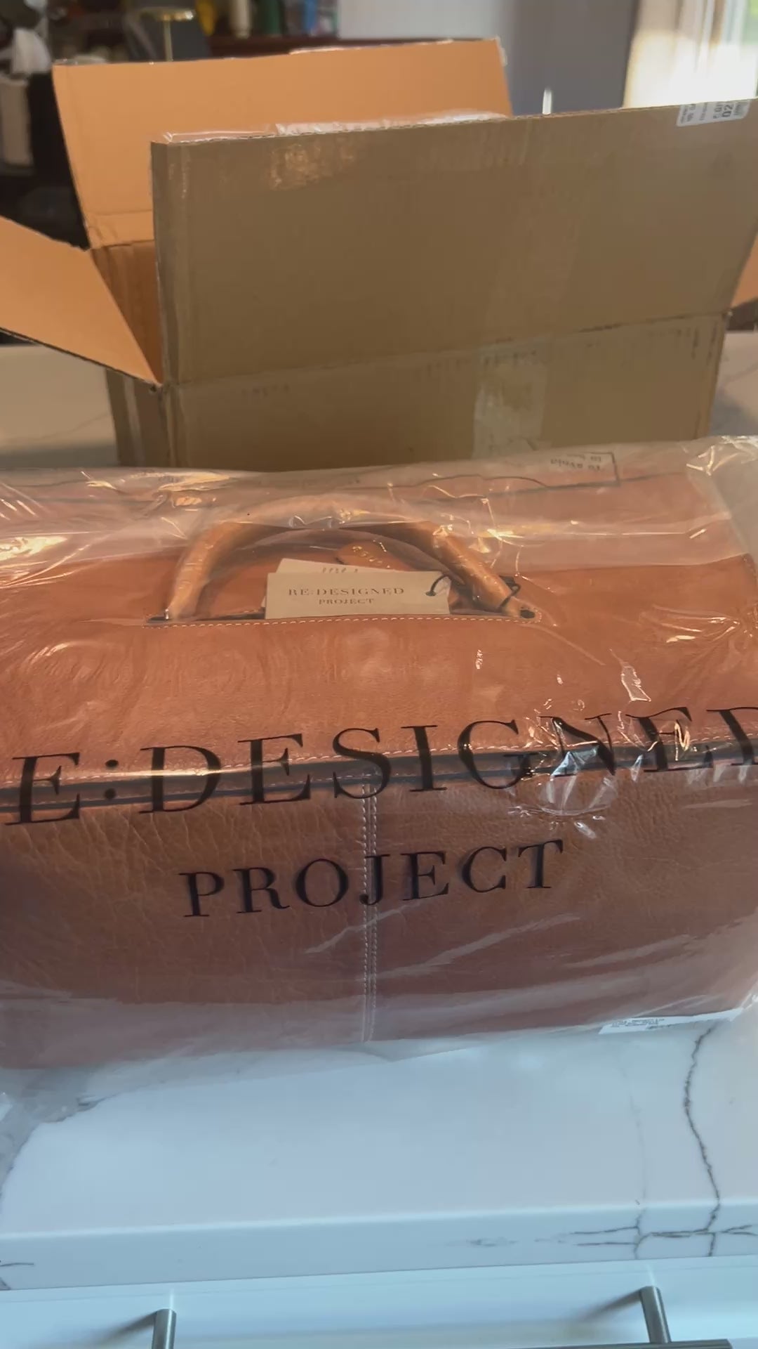REDESIGNED Project 115 Danish genuine urban leather zipperless magnetic knitting project bag from iDOKNiT