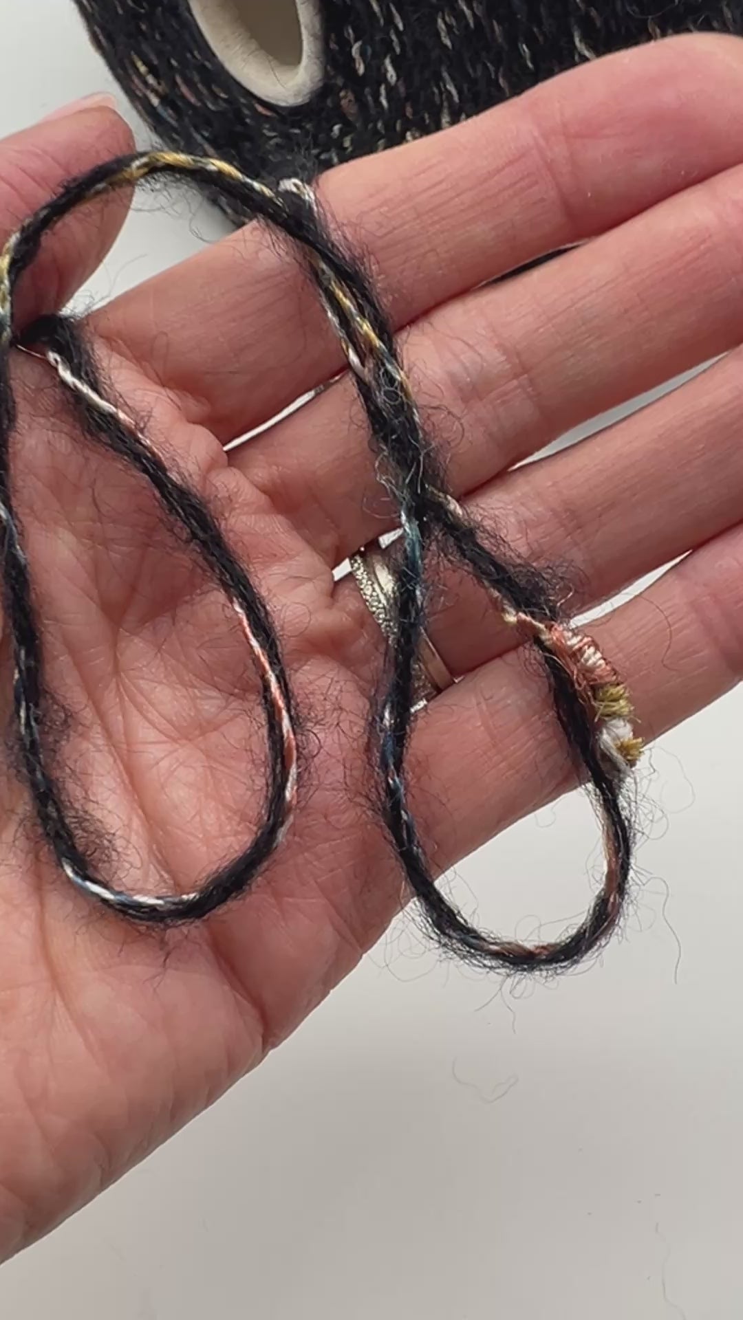 RiGo Taurus Italian baby alpaca boucle textured aran weight yarn in hand wound balls from iDOKNiT