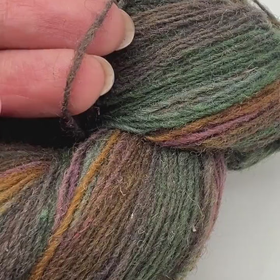 Dundaga hand dyed multicolored Latvian wool and merino fingering weight yarn from iDOKNiT