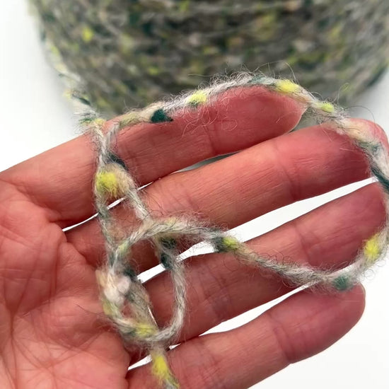 Lineapiu Italia Douglas mohair merino wool DK weight tweed yarn in hand wound balls from iDOKNiT