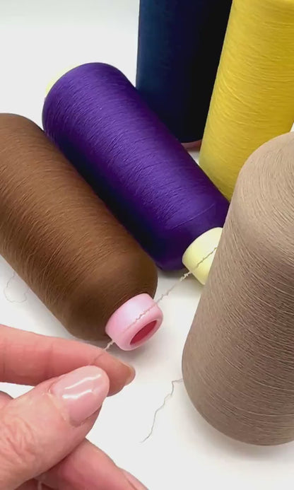 Spandex Elastane Invisible Stretch Thread, JAPAN, Perfect for Knitting Socks, Elastics, Sawing, Super Fine Thread, 200g Cone (24,000+ yards)