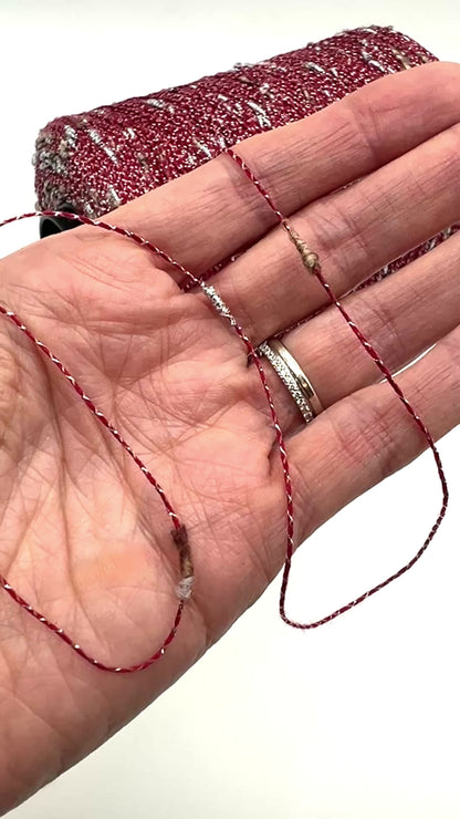 Cotton FANTASY FLAME Lurex Tweed Yarn, CRISTALLO, Luxury Collection by RiGo, Sold in Balls or on Cones, Lace Yarn, VARIABLE METRAGE/YARDAGE