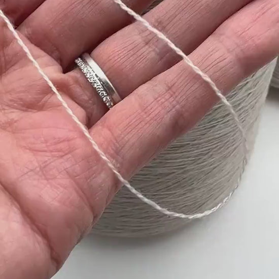 Elite iDOKNiT luxury lace yarn, Waterproof Cashwool by Zegna Baruffa Italy. 100% extrafine merino wool with Teflon® treatment, Nm 2/30. Authentic Italian-made water-repellent performance wool curated by iDOKNiT for professional knitting.