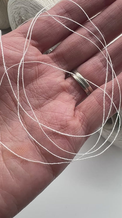 Servizi e Seta GANSHU luxury Italian yarn on cone, 55% mulberry silk and 45% linen blend, extra-fine lace weight for summer knitting and crochet at iDOKNiT.