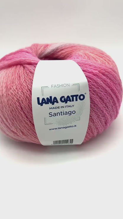 Alpaca 70 Cotton 30 Gradient CHAIN Yarn, SANTIAGO, Limited Fashion Collection by Lana Gatto, Luxurious Italian Yarn, 100g/260m (284y/3.52oz)