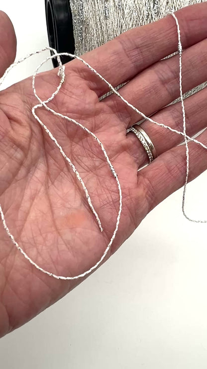 Cotton FANTASY FLAME Lurex Tweed Yarn, CRISTALLO, Luxury Collection by RiGo, Sold in Balls or on Cones, Lace Yarn, VARIABLE METRAGE/YARDAGE