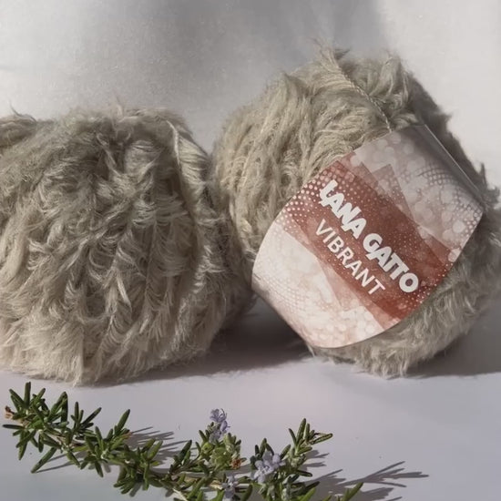 Lana Gatto VIBRANT Italian fur-texture Aran yarn in balls — iDOKNiT Shop