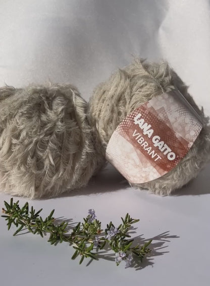 Lana Gatto VIBRANT Italian fur-texture Aran yarn in balls — iDOKNiT Shop