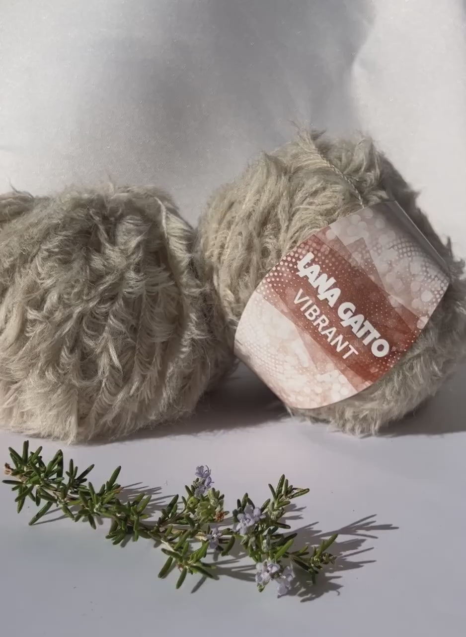 Lana Gatto VIBRANT Italian fur-texture Aran yarn in balls — iDOKNiT Shop