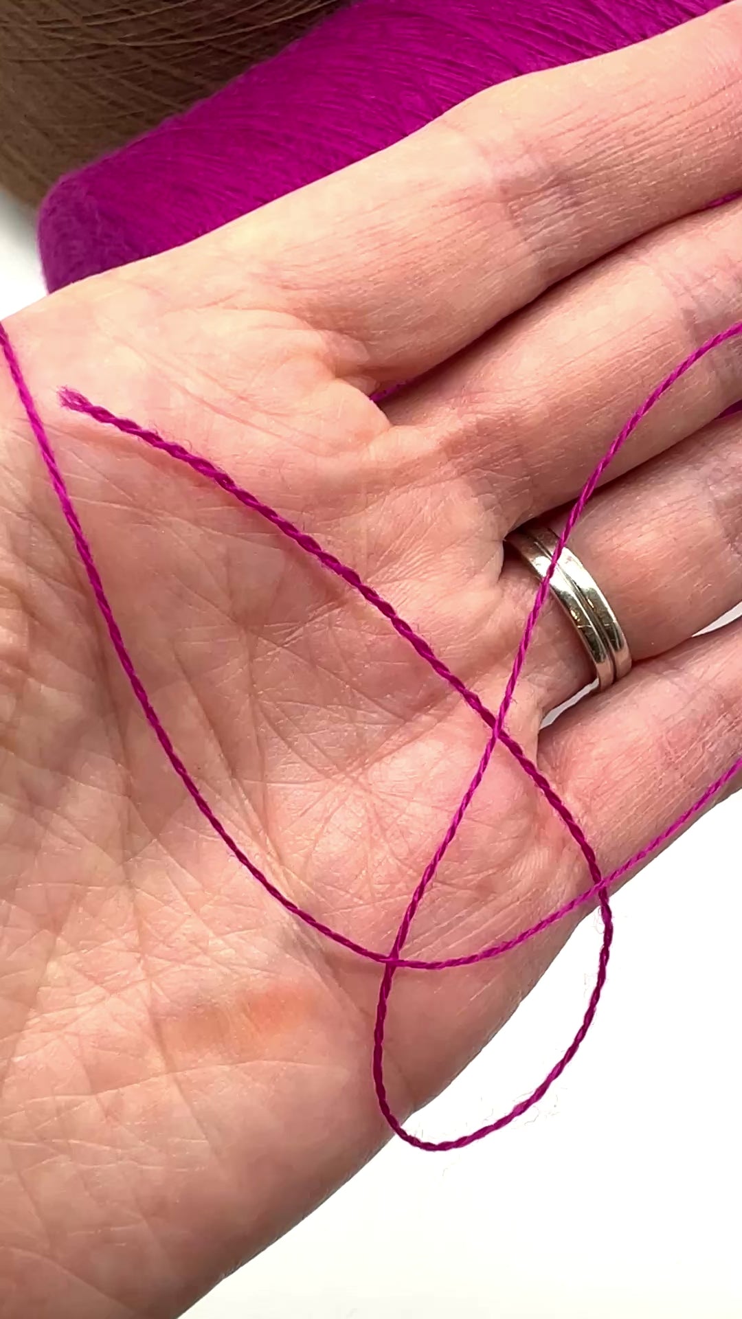 Close-up of iDOKNiT SÜDWOLLE GROUP VICTORIA yarn, showing the ultra-fine Lace weight texture of 100% Extrafine Merino Wool (Superwash) in a ready-to-use ball.