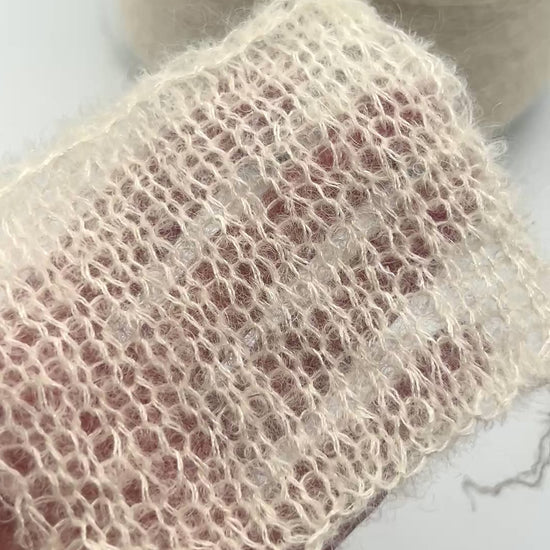 Profilo Boucle 70 percent Superkid Mohair and 30 percent Silk Italian lace weight yarn from iDOKNiT