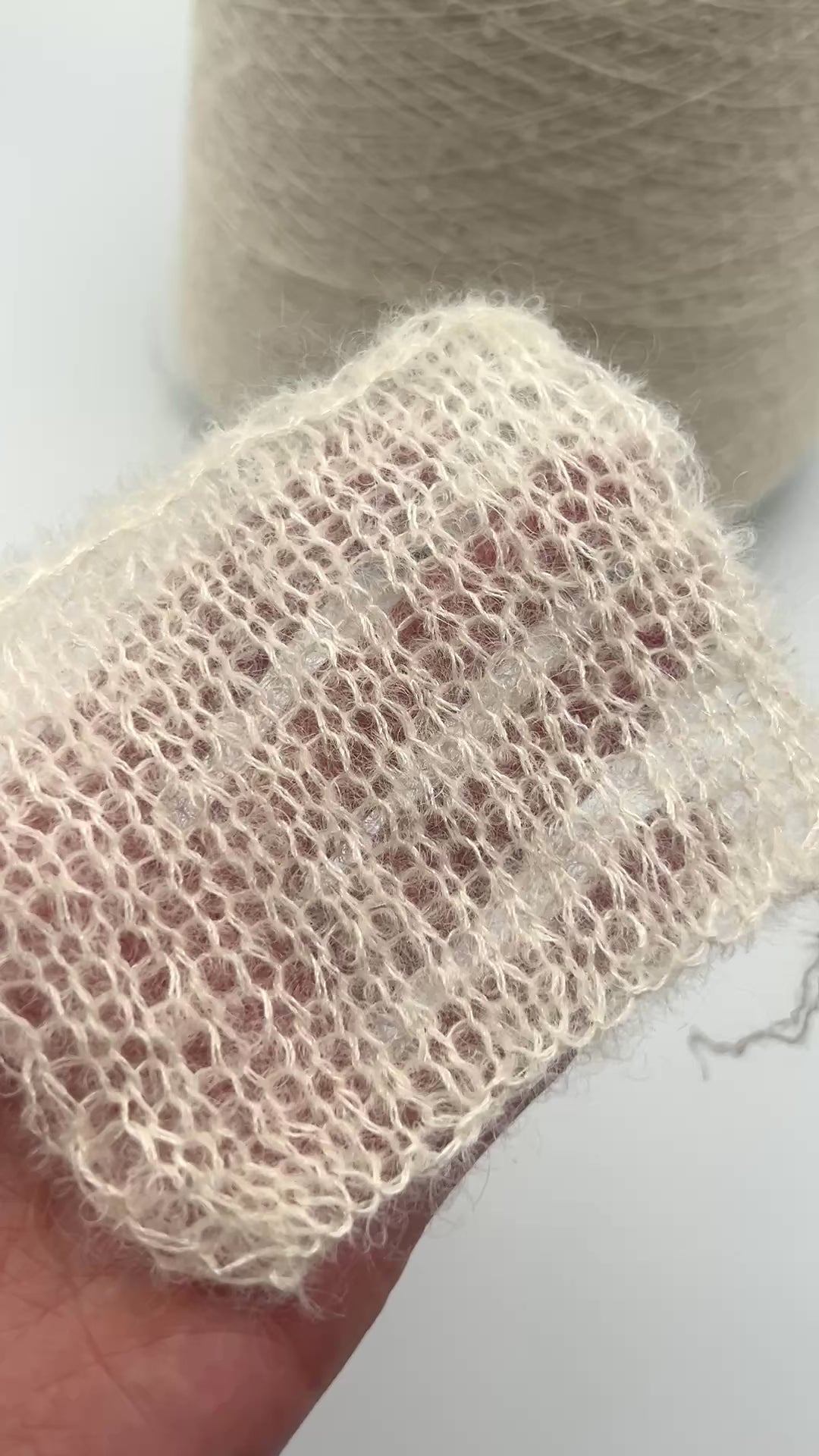 Profilo Boucle 70 percent Superkid Mohair and 30 percent Silk Italian lace weight yarn from iDOKNiT