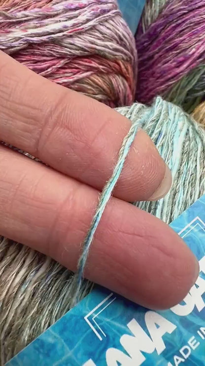 Cotton Linen Viscose Yarn, KENYA, Premium Italian Yarn by Lana Gatto, Limited Edition, 250m/100g (273y/3.52oz)