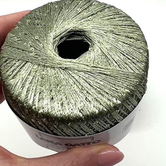 Lana Gatto Classic sequin yarn ball, 100% polyester, 25g -  IDOKNIT Shop