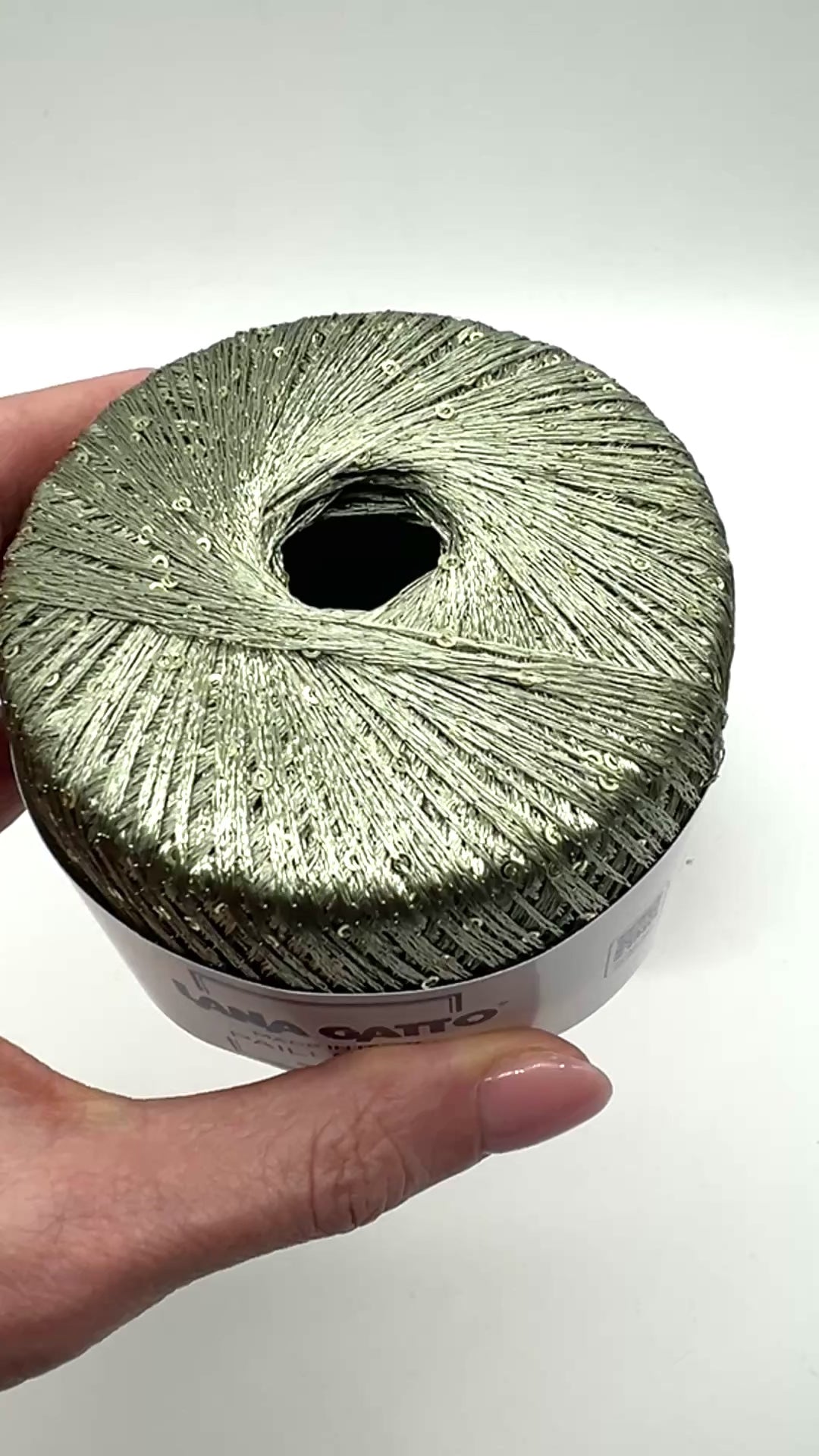 Lana Gatto Classic sequin yarn ball, 100% polyester, 25g -  IDOKNIT Shop