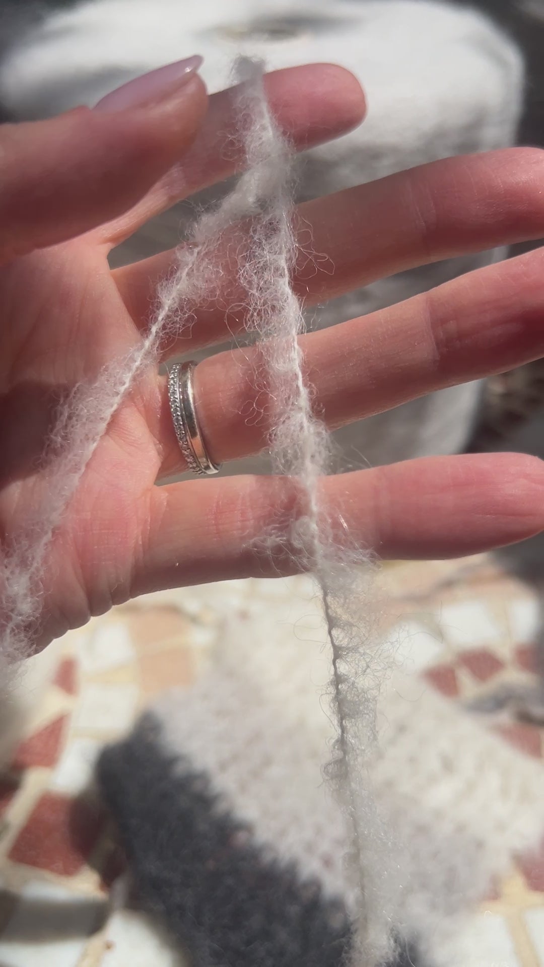 Millefili Wlariga Italian brushed blown baby alpaca DK weight yarn in hand wound balls from iDOKNiT
