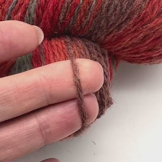 Dundaga hand dyed multicolored Latvian wool and merino fingering weight yarn from iDOKNiT