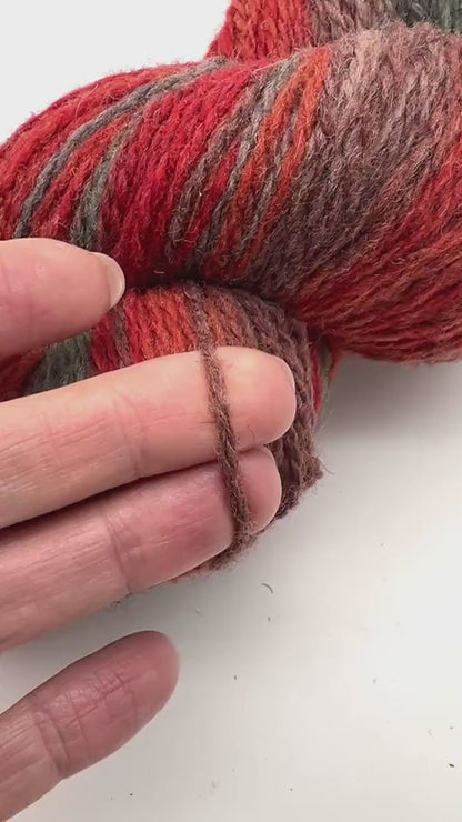 Dundaga hand dyed multicolored Latvian wool and merino fingering weight yarn from iDOKNiT