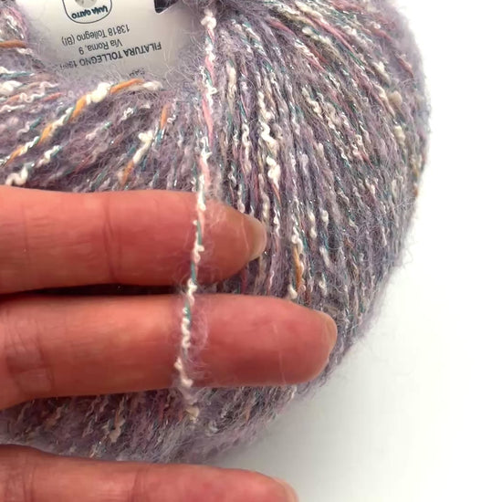 Lana Gatto Cortina 56 percent Cotton 30 percent Superfine Alpaca sport weight Italian yarn with lurex from iDOKNiT