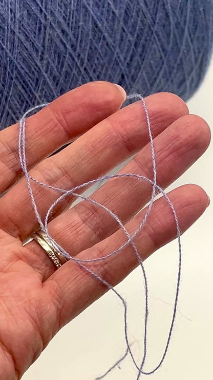 Merino Wool 100%, WOOL LIGHT, Premium Italian Yarn by Botto Guiseppe, Sold in Balls or on Cones, Lace Weight, 1500m/100g (1640y/3.52oz)