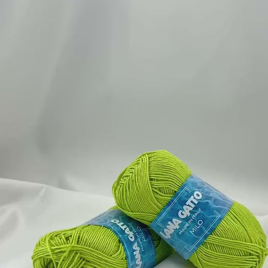 Lana Gatto MILO 100% cotton yarn ball made in Italy