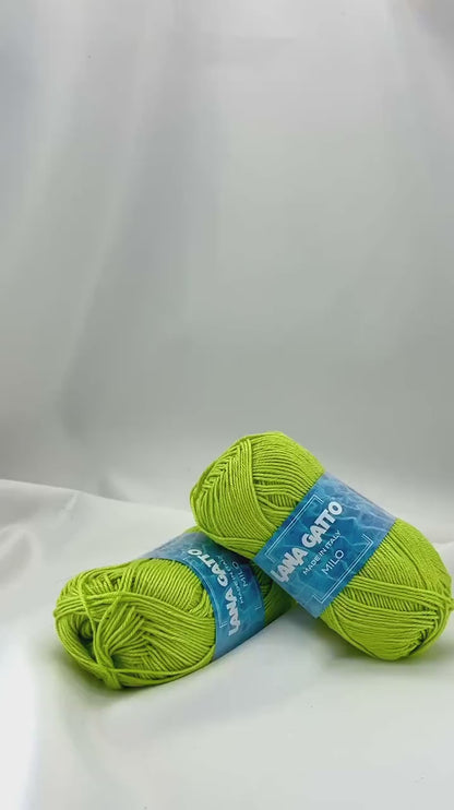 Lana Gatto MILO 100% cotton yarn ball made in Italy