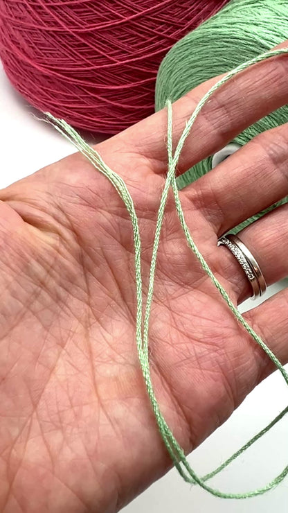 Italian Linen Cotton Viscose Yarn, HAVANA, Luxury Yarn by Ri.Go, Available in Balls and on Cone, Sport Weight, 340m/100g (372y/3.52oz)