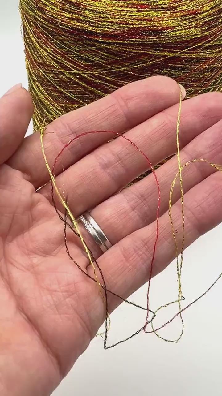 MISSONI yarn, metallic yarn, lurex yarn, Italian yarn, couture yarn, fashion house yarn, shimmer yarn, sparkle yarn, weaving yarn, knitting yarn, crochet yarn, companion yarn, carry along yarn, luxury yarn