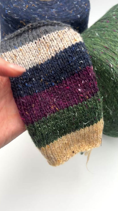 Pecci Filati Cous Cous double tweed fantasy alpaca sport weight yarn in balls from iDOKNiT