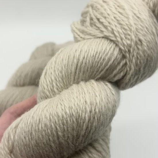 Paces Vilnas Fabrika Dundaga 7.2 100% Latvian Merino wool DK weight yarn in color #149 Off-White Natural for authentic knitting at iDOKNiT.