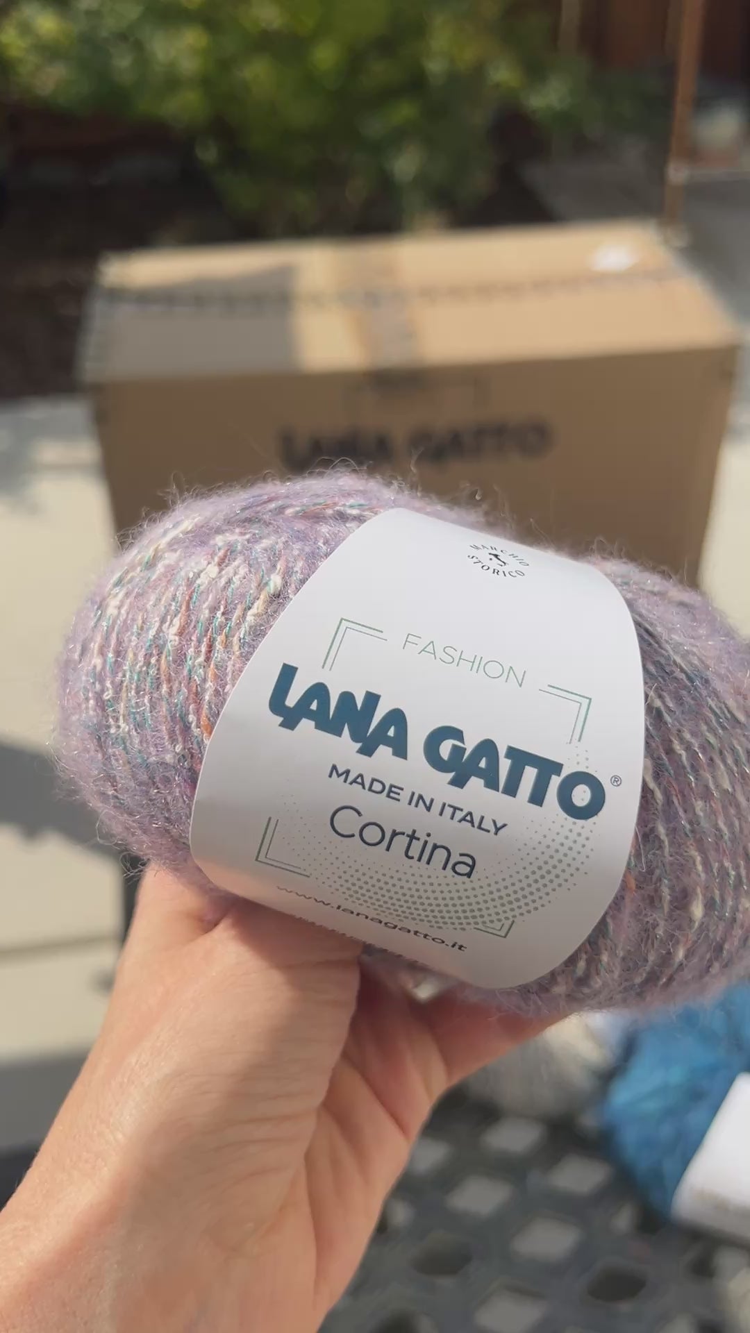 Lana Gatto Cortina 56 percent Cotton 30 percent Superfine Alpaca sport weight Italian yarn with lurex from iDOKNiT
