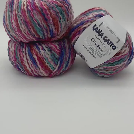 Lana Gatto CHELSEA Italian wool-cotton Aran yarn in balls — iDOKNiT Shop