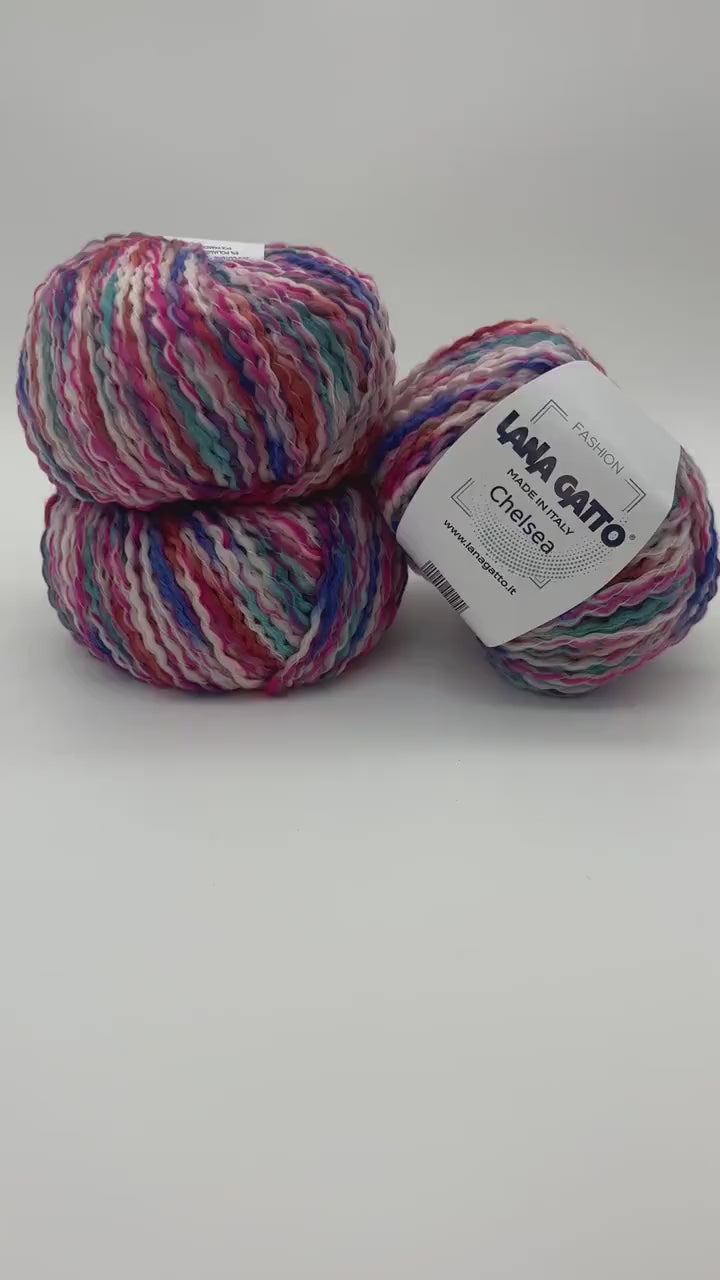 Lana Gatto CHELSEA Italian wool-cotton Aran yarn in balls — iDOKNiT Shop