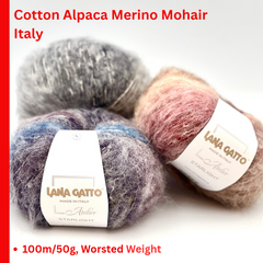 Lana Gatto Starlight Cotton Merino Kid Mohair Superfine Alpaca Italian Aran gradient yarn from iDOKNiT