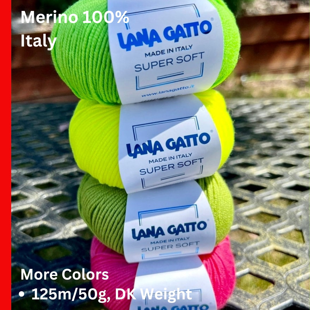 Lana Gatto Super Soft Merino Wool yarn ball – 50g skein