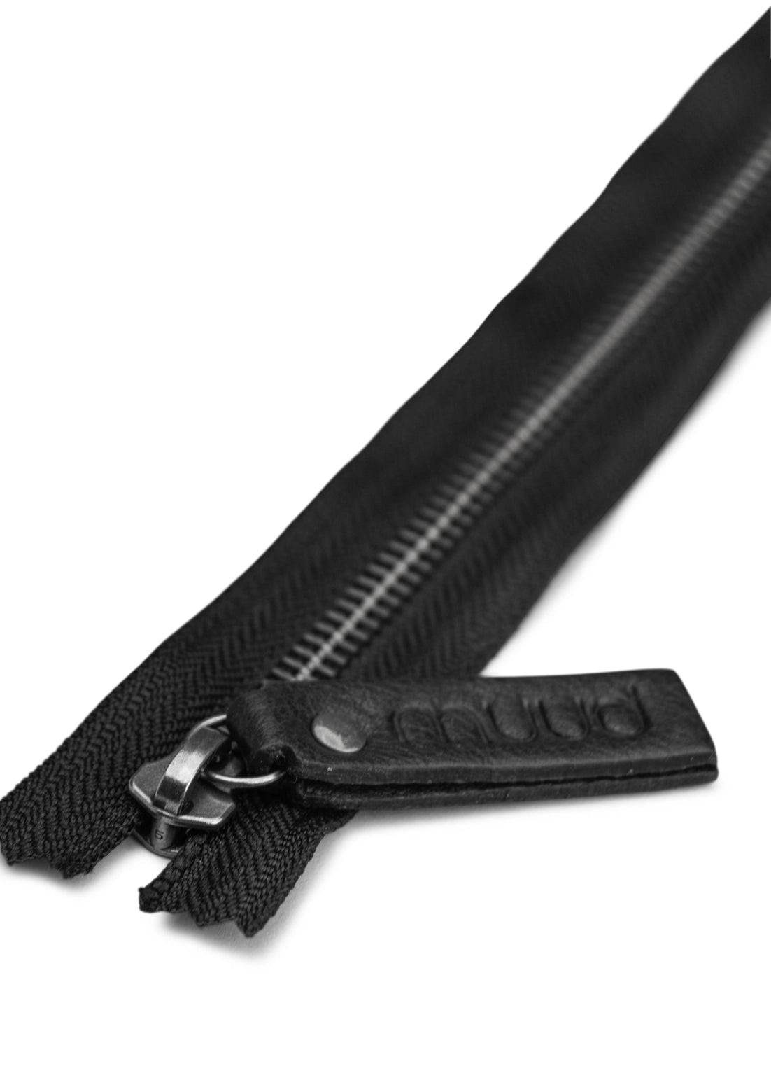 muud CARIN DIY sew-in metal zipper with genuine leather pull tab for handmade bags from iDOKNiT