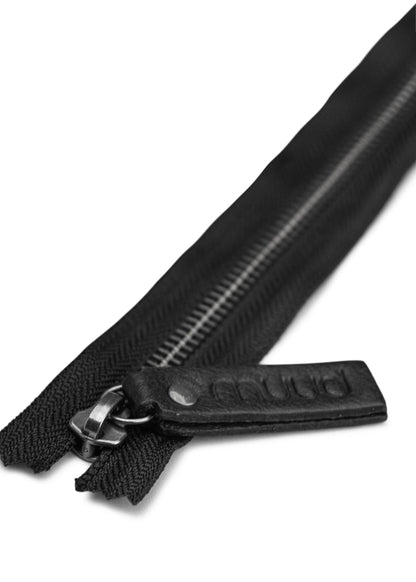 muud CARIN DIY sew-in metal zipper with genuine leather pull tab for handmade bags from iDOKNiT